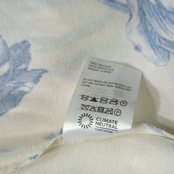 NEW Reformation Floral Bea Midi Skirt in Lisse Blue / Ecru Size 6 #1530 - Picture 9 of 9